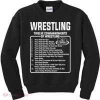 Twelve Commandments Of Wrestling TShirt Kids Sweatshirt thumb 0
