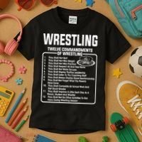 Twelve Commandments Of Wrestling TShirt Kids T-Shirt thumb 3
