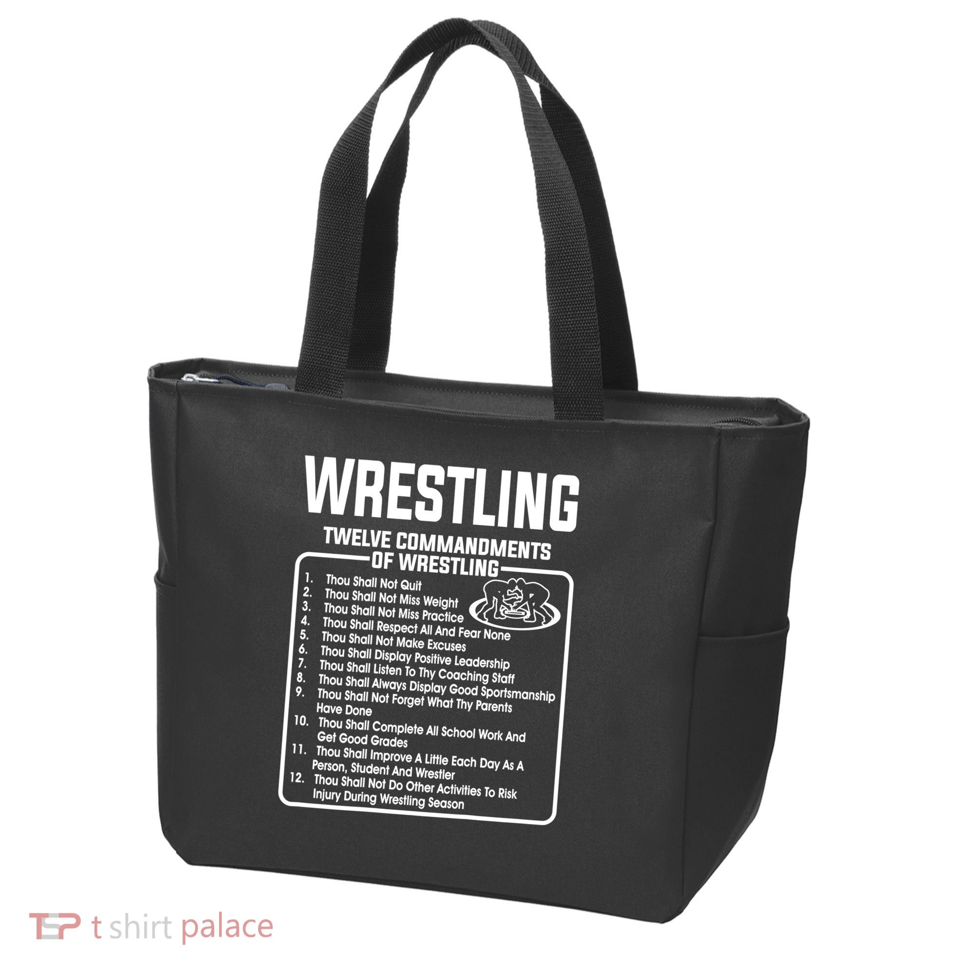 Twelve Commandments Of Wrestling TShirt Tote Bag