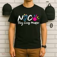 Taking Care Of Tiny Lives Neonatal NICU Nurse Gift TShirt T-Shirt thumb 6