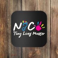 Taking Care Of Tiny Lives Neonatal NICU Nurse Gift TShirt Coaster thumb 0