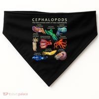 The Cephalopod: Octopus, Squid, Cuttlefish, And Nautilus USA-Made Doggie Bandana thumb 0