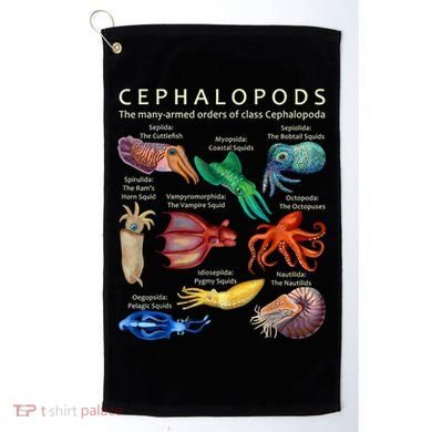 The Cephalopod: Octopus, Squid, Cuttlefish, And Nautilus Golf Towel