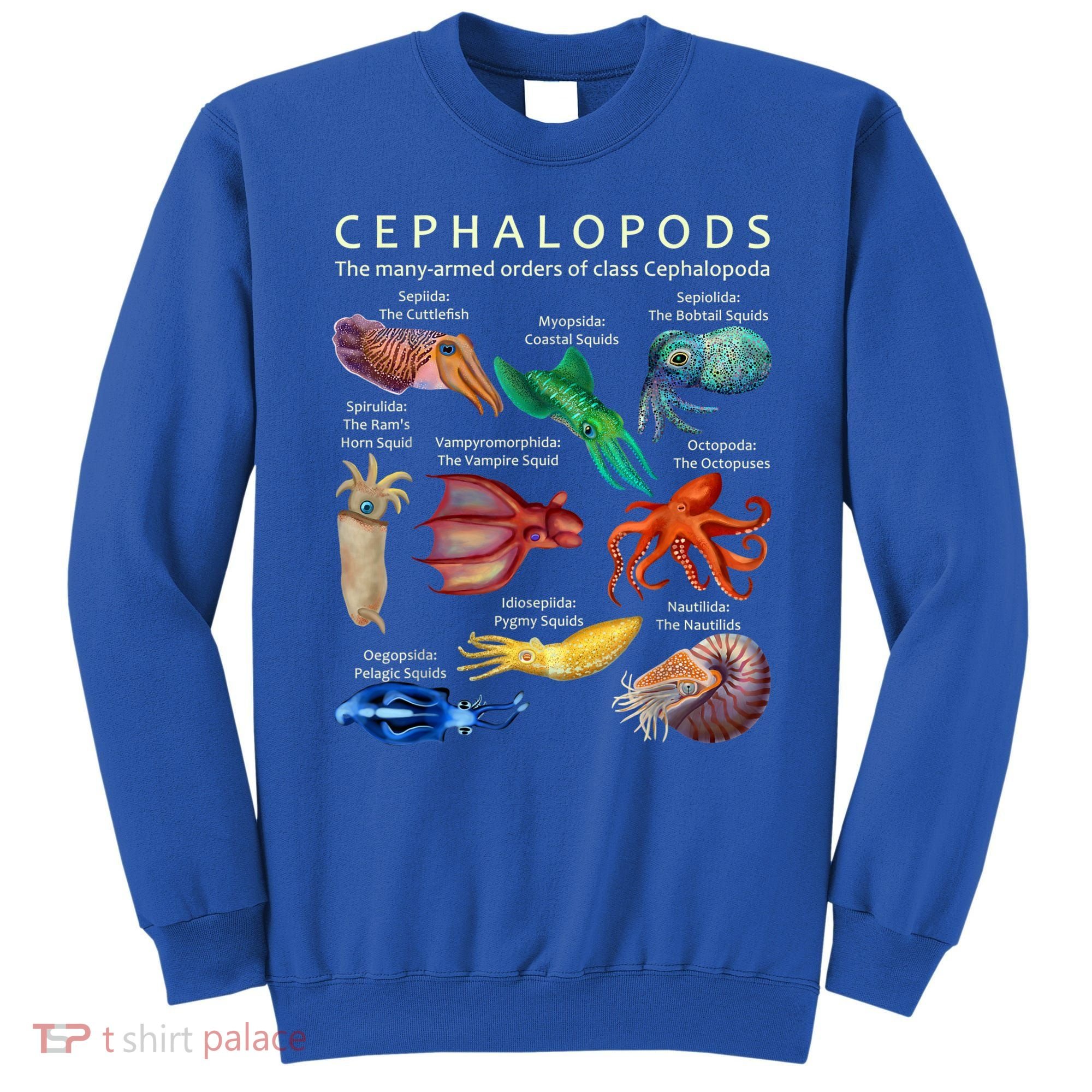 The Cephalopod: Octopus, Squid, Cuttlefish, And Nautilus Sweatshirt