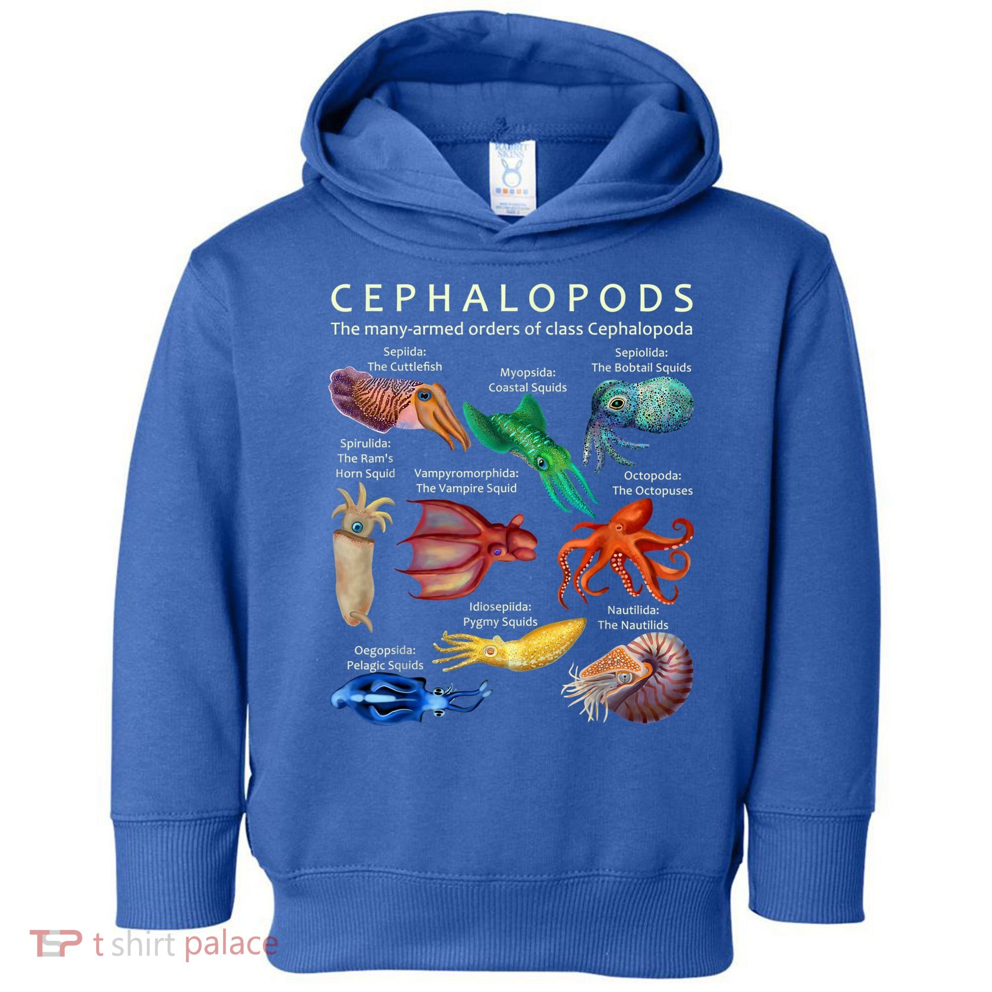 The Cephalopod: Octopus, Squid, Cuttlefish, And Nautilus Toddler Hoodie