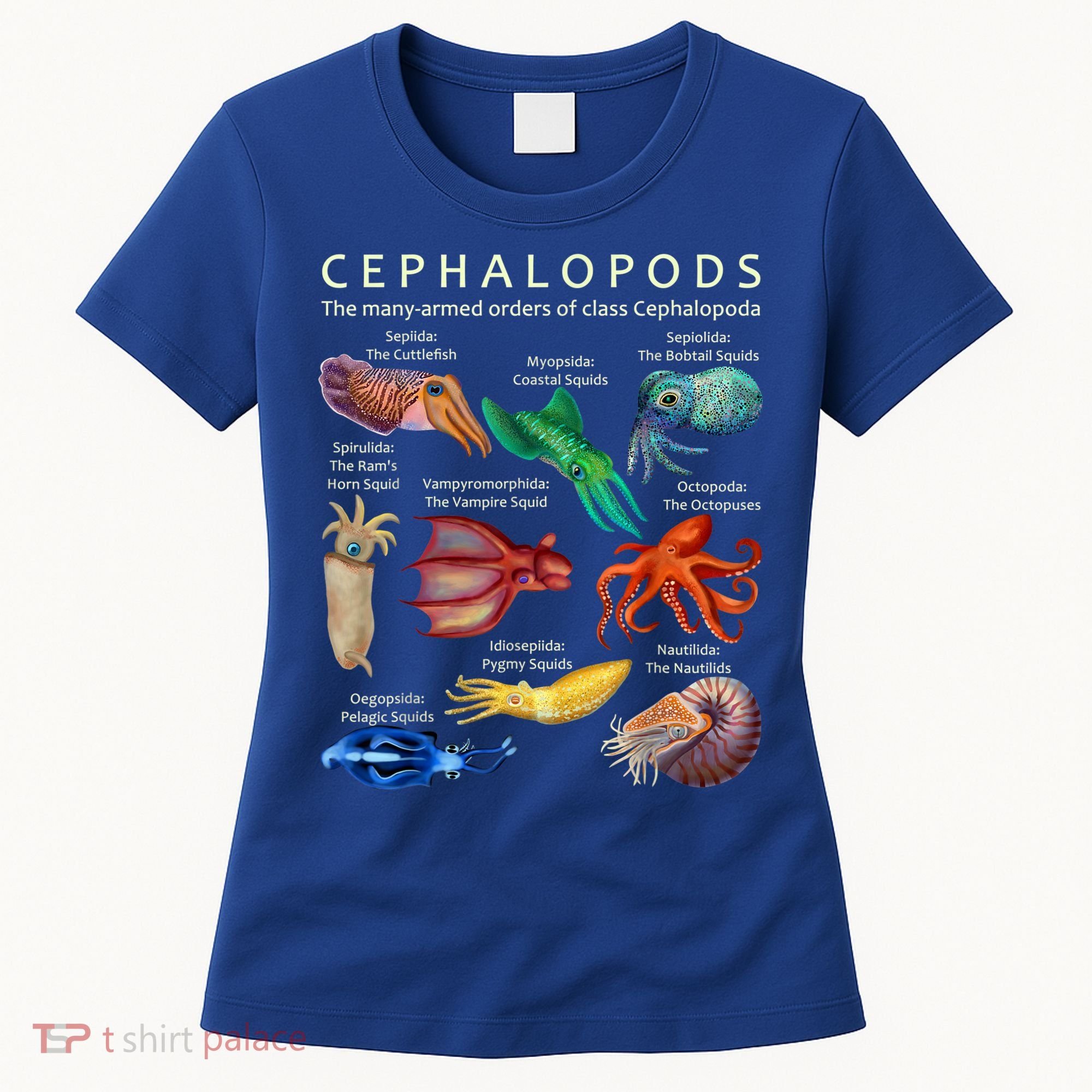 The Cephalopod: Octopus, Squid, Cuttlefish, And Nautilus Women's T-Shirt