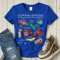 The Cephalopod: Octopus, Squid, Cuttlefish, And Nautilus Women's T-Shirt thumb 3
