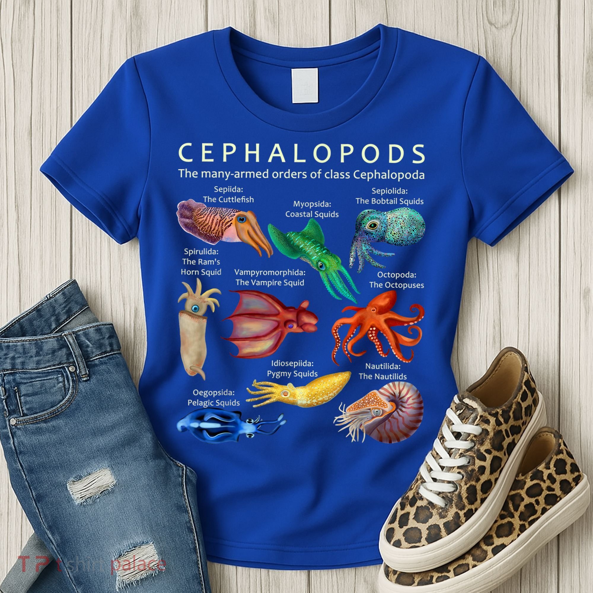 The Cephalopod: Octopus, Squid, Cuttlefish, And Nautilus Women's T-Shirt