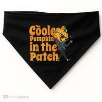 The Coolest Pumpkin In The Patch Kids Pumpkin Halloween USA-Made Doggie Bandana thumb 0