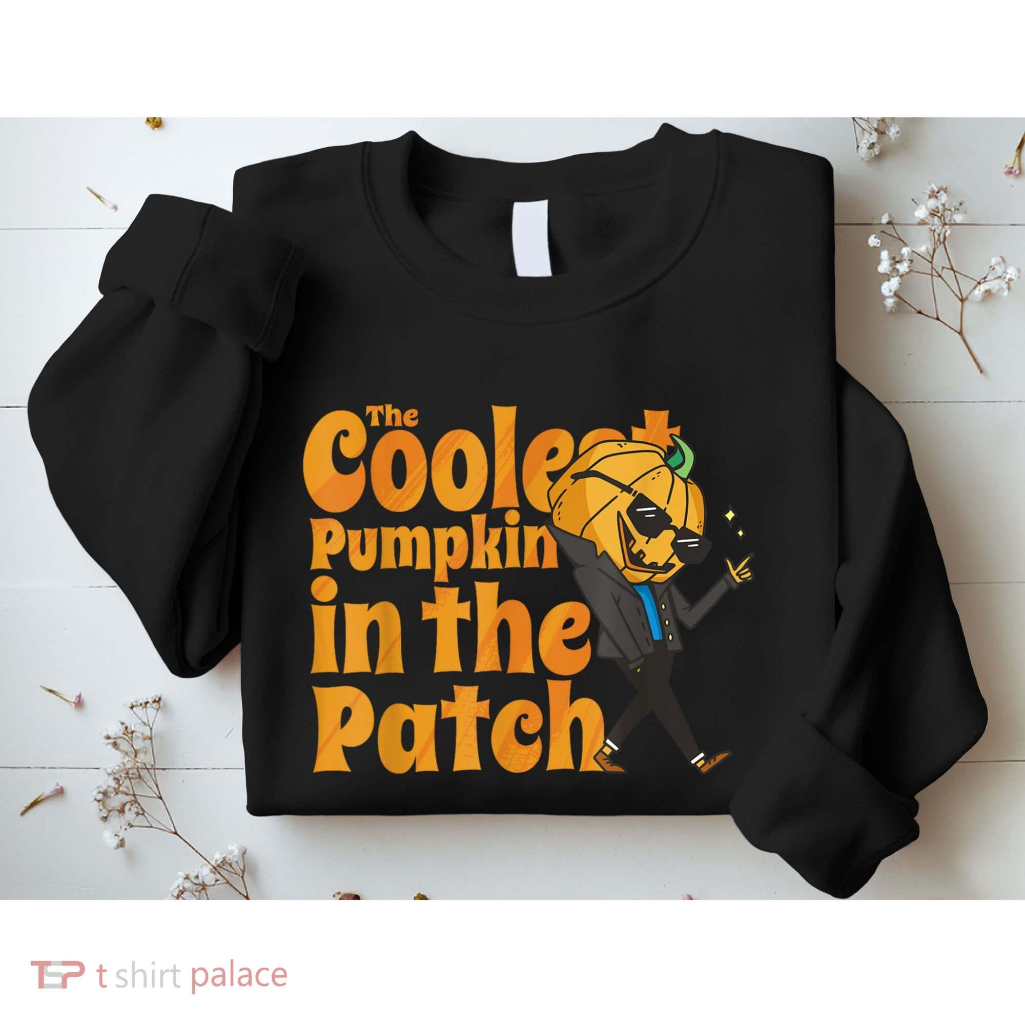 The Coolest Pumpkin In The Patch Kids Pumpkin Halloween Sweatshirt