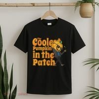The Coolest Pumpkin In The Patch Kids Pumpkin Halloween T-Shirt thumb 2