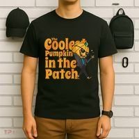 The Coolest Pumpkin In The Patch Kids Pumpkin Halloween T-Shirt thumb 6