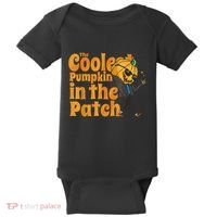 The Coolest Pumpkin In The Patch Kids Pumpkin Halloween Baby Bodysuit thumb 0