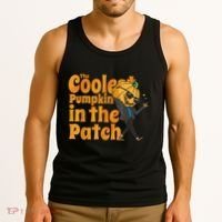 The Coolest Pumpkin In The Patch Kids Pumpkin Halloween Tank Top thumb 3