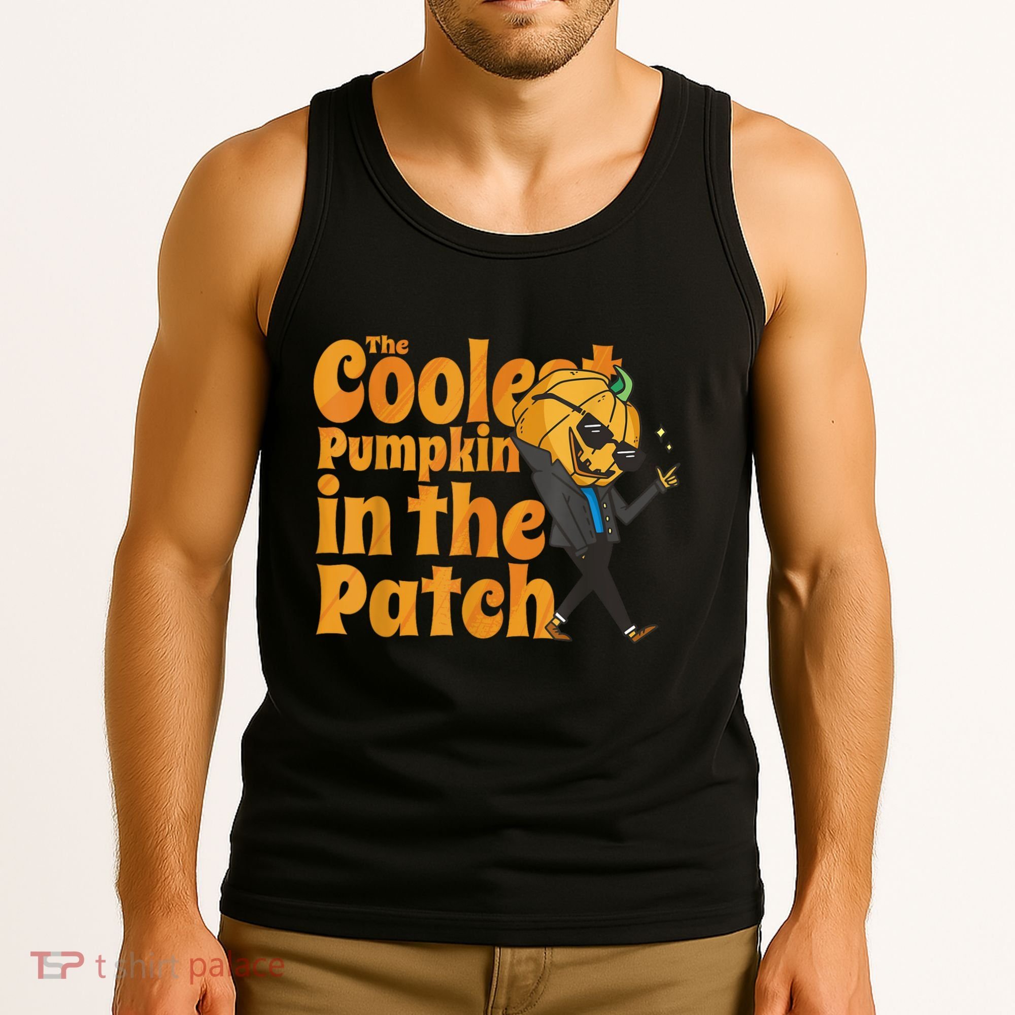 The Coolest Pumpkin In The Patch Kids Pumpkin Halloween Tank Top