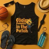 The Coolest Pumpkin In The Patch Kids Pumpkin Halloween Tank Top thumb 4