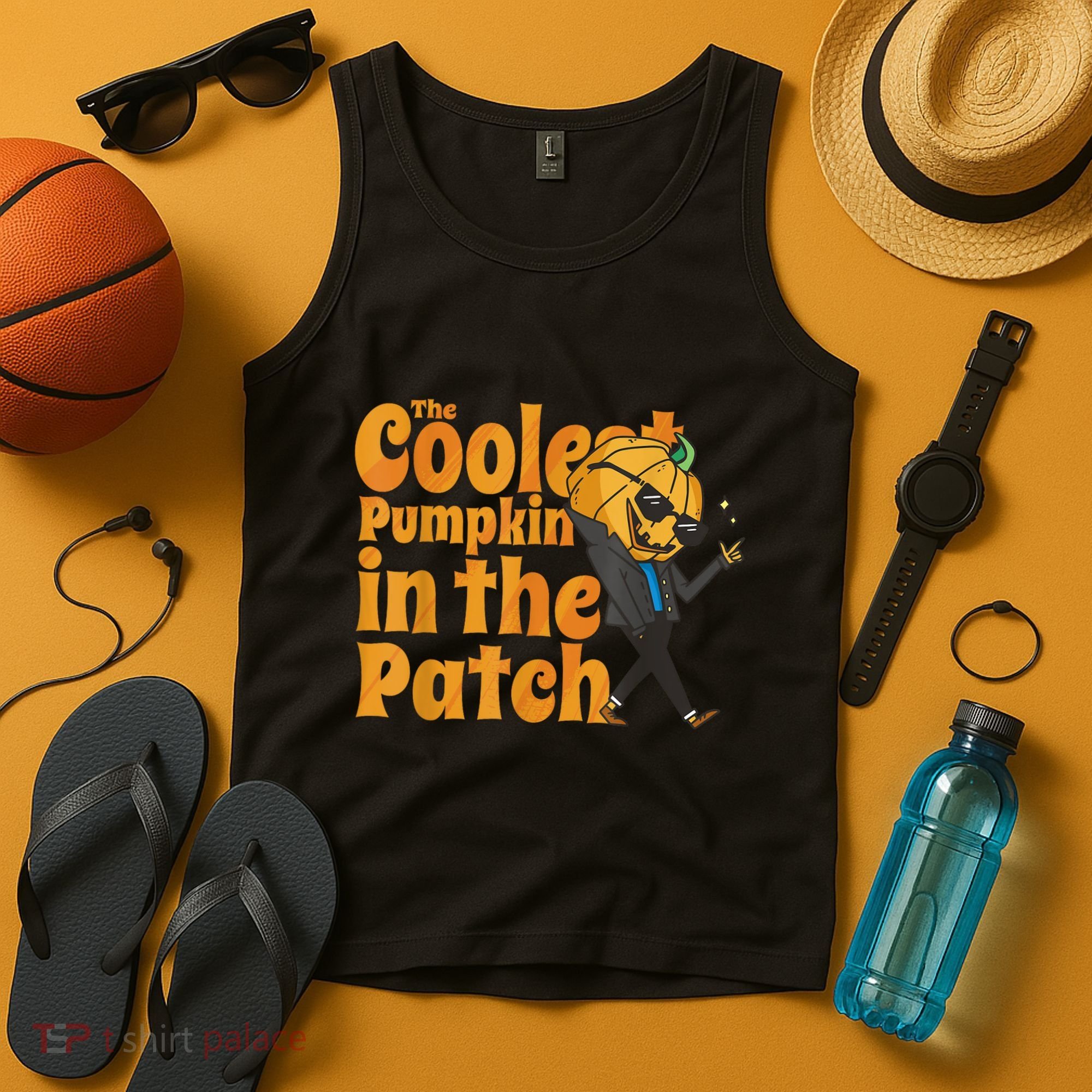 The Coolest Pumpkin In The Patch Kids Pumpkin Halloween Tank Top