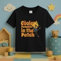The Coolest Pumpkin In The Patch Kids Pumpkin Halloween Toddler T-Shirt thumb 3