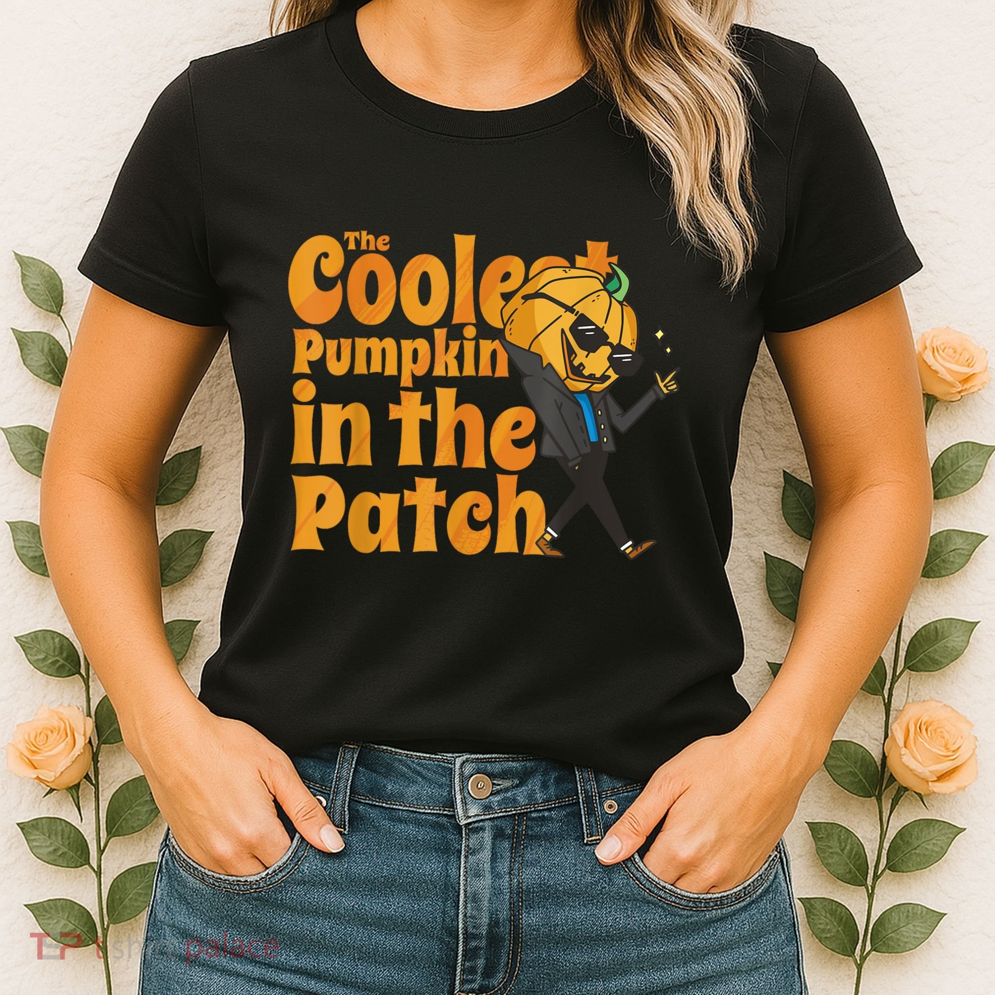The Coolest Pumpkin In The Patch Kids Pumpkin Halloween Women's T-Shirt