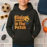 The Coolest Pumpkin In The Patch Kids Pumpkin Halloween Kids Hoodie thumb 2