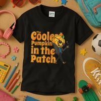 The Coolest Pumpkin In The Patch Kids Pumpkin Halloween Kids T-Shirt thumb 3