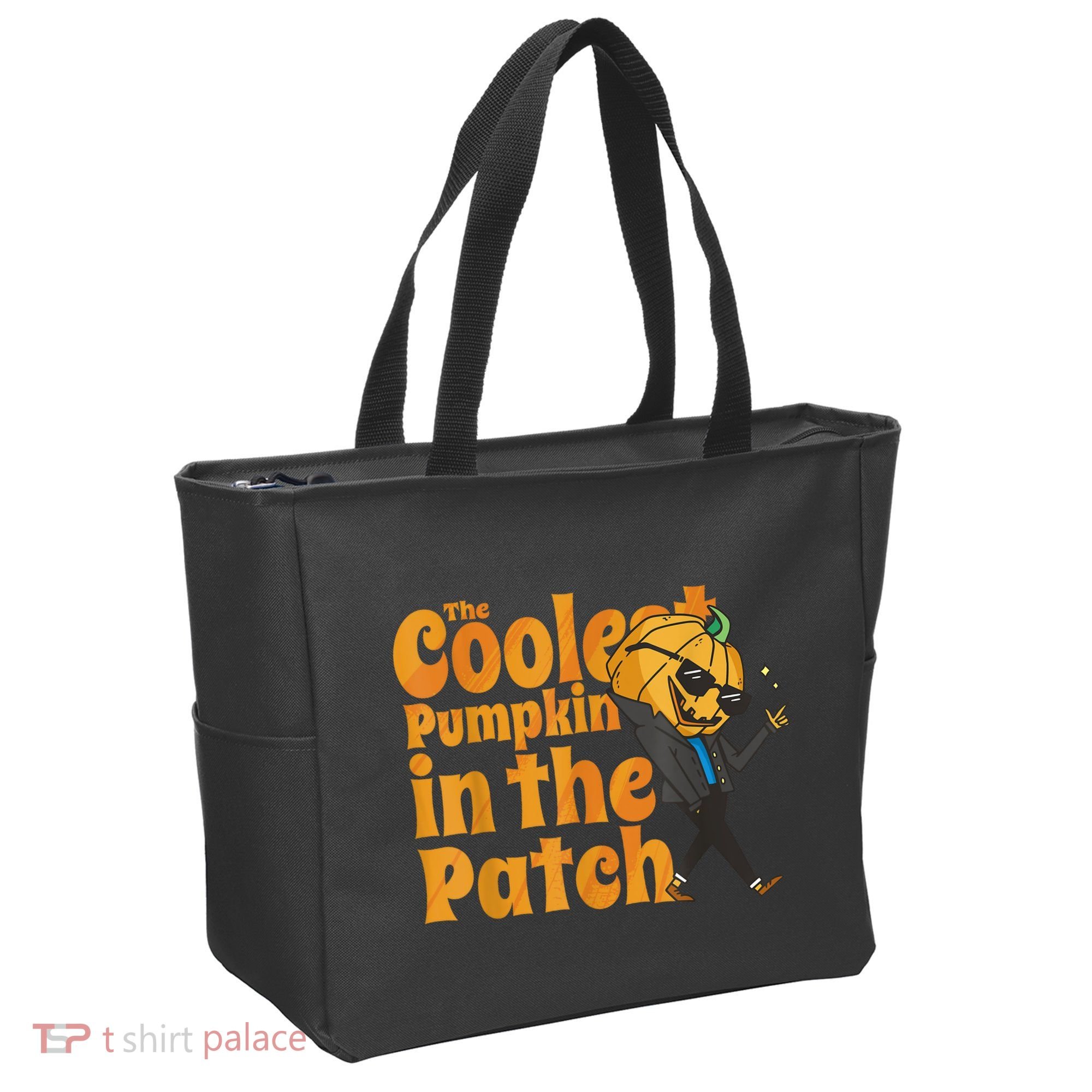 The Coolest Pumpkin In The Patch Kids Pumpkin Halloween Tote Bag