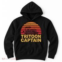 Tritoon Captain Pontoon Captain Tri Toon Boating Hoodie thumb 0