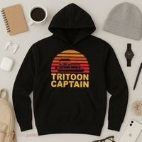 Tritoon Captain Pontoon Captain Tri Toon Boating Hoodie thumb 3