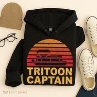 Tritoon Captain Pontoon Captain Tri Toon Boating Hoodie thumb 4