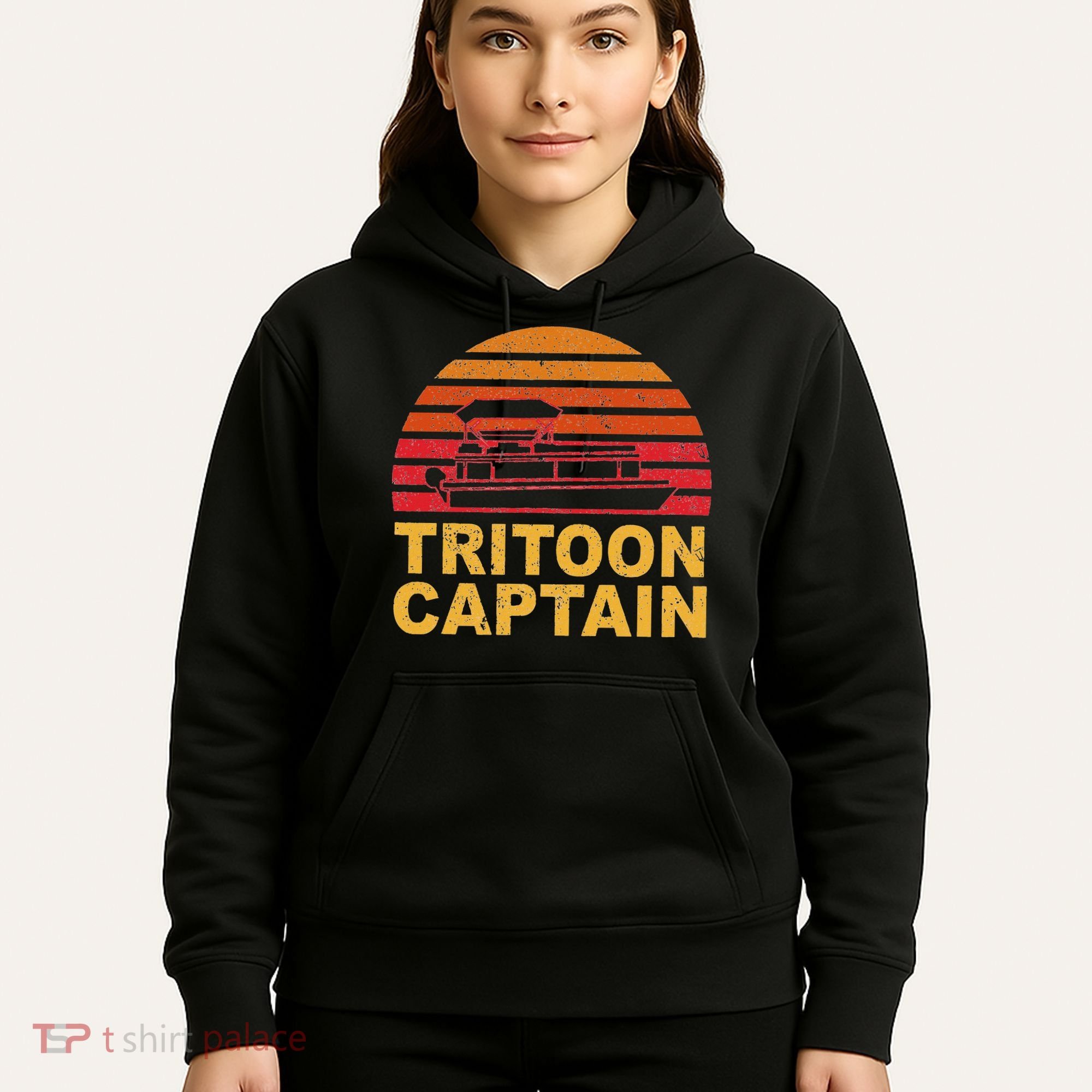 Tritoon Captain Pontoon Captain Tri Toon Boating Hoodie