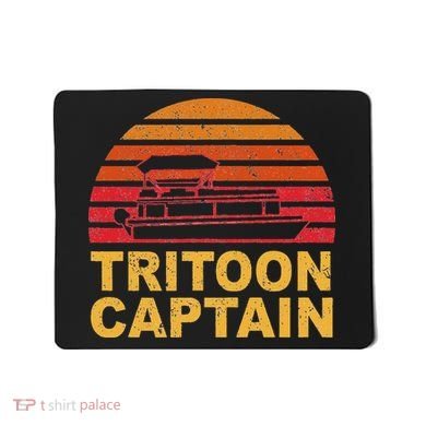 Tritoon Captain Pontoon Captain Tri Toon Boating Mousepad