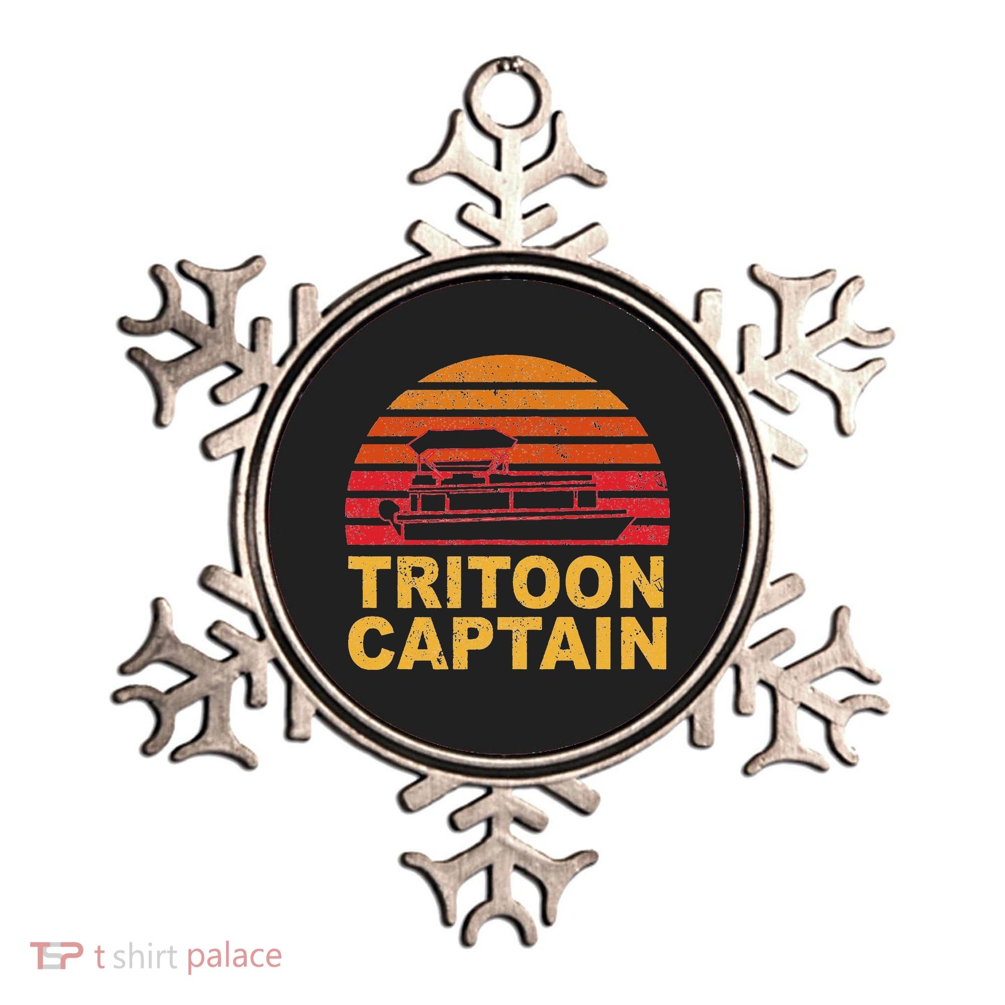 Tritoon Captain Pontoon Captain Tri Toon Boating Ornament
