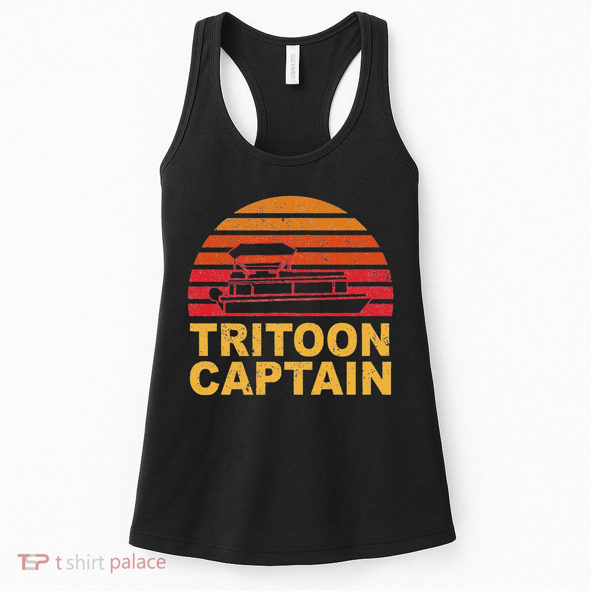 Tritoon Captain Pontoon Captain Tri Toon Boating Women's Tank Top