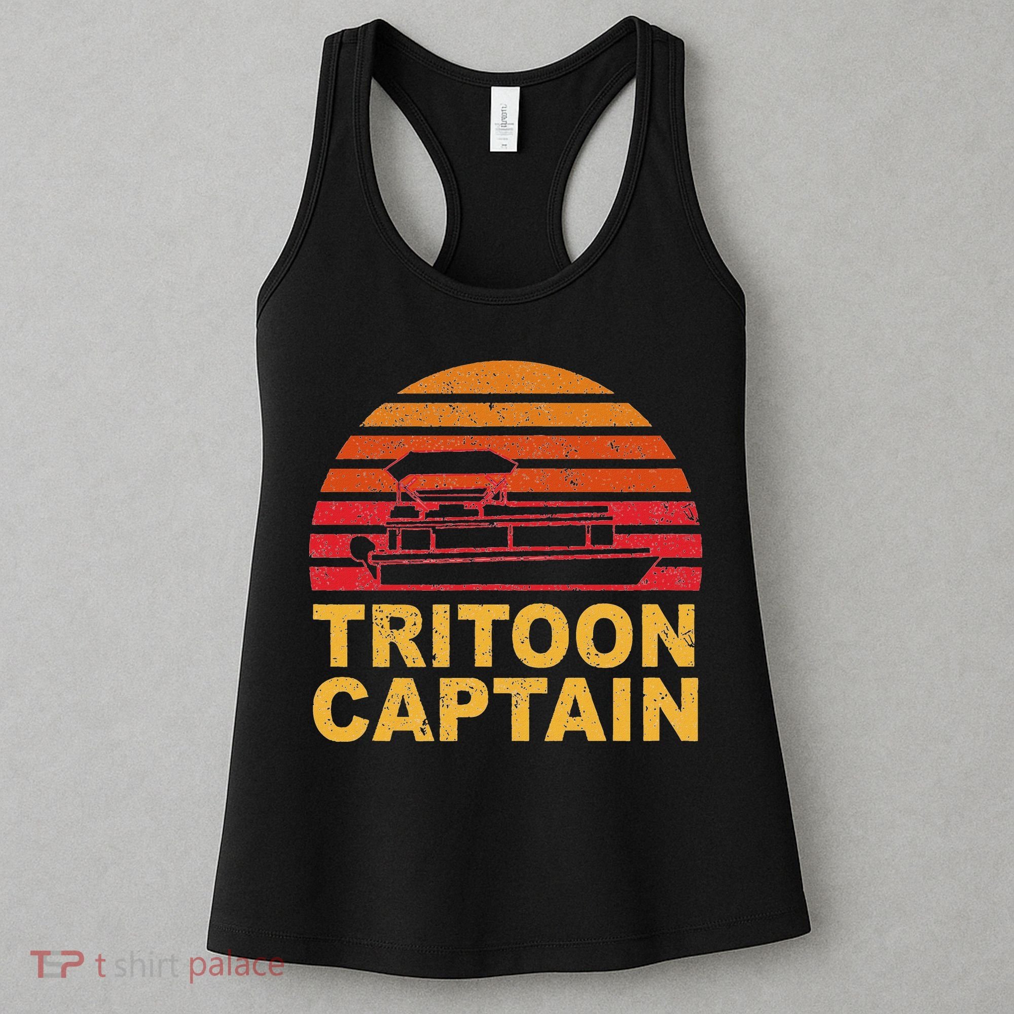 Tritoon Captain Pontoon Captain Tri Toon Boating Women's Tank Top