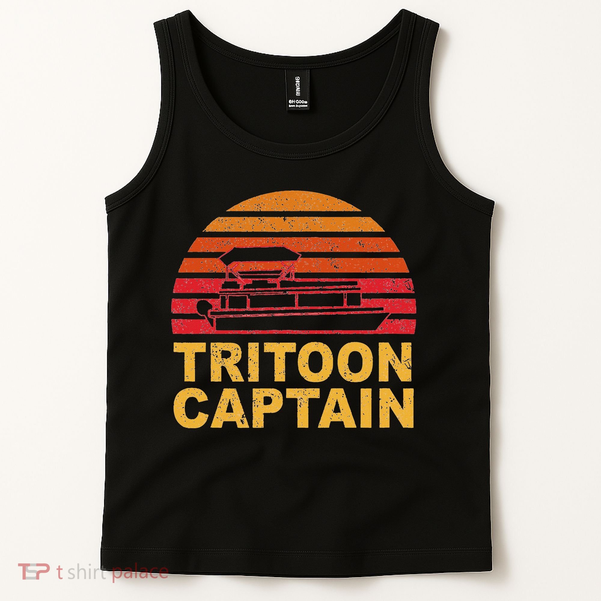 Tritoon Captain Pontoon Captain Tri Toon Boating Tank Top