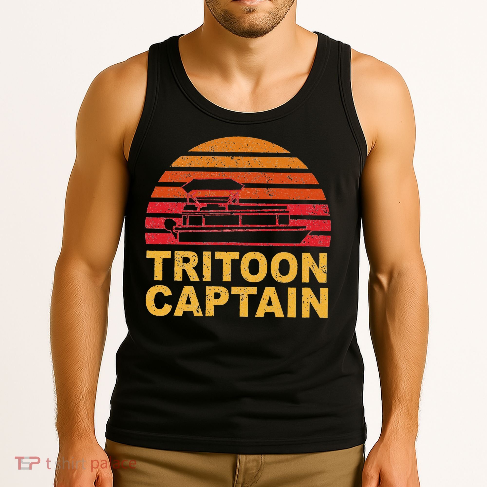Tritoon Captain Pontoon Captain Tri Toon Boating Tank Top