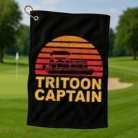 Tritoon Captain Pontoon Captain Tri Toon Boating Golf Towel thumb 1