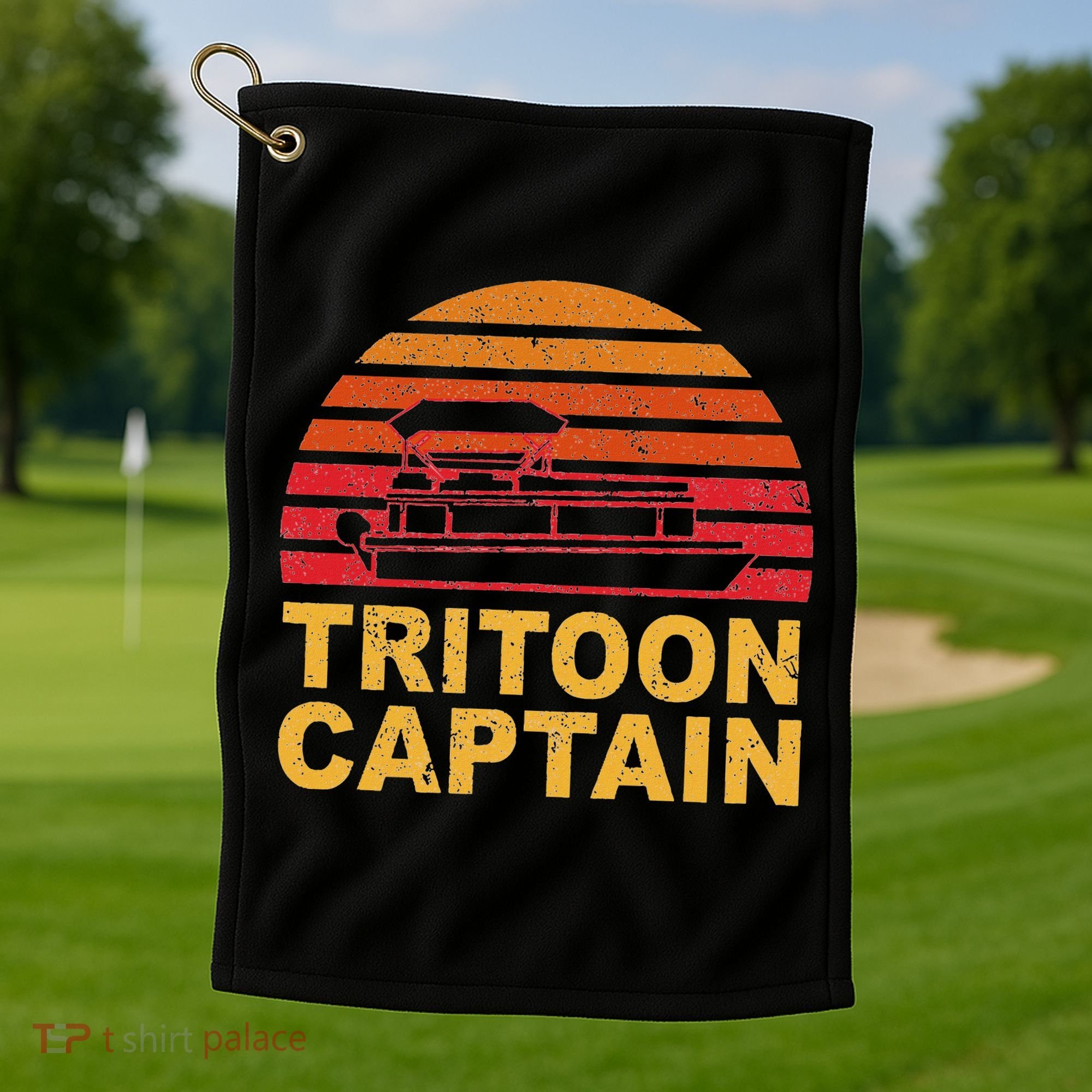 Tritoon Captain Pontoon Captain Tri Toon Boating Golf Towel
