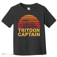 Tritoon Captain Pontoon Captain Tri Toon Boating Toddler T-Shirt thumb 0