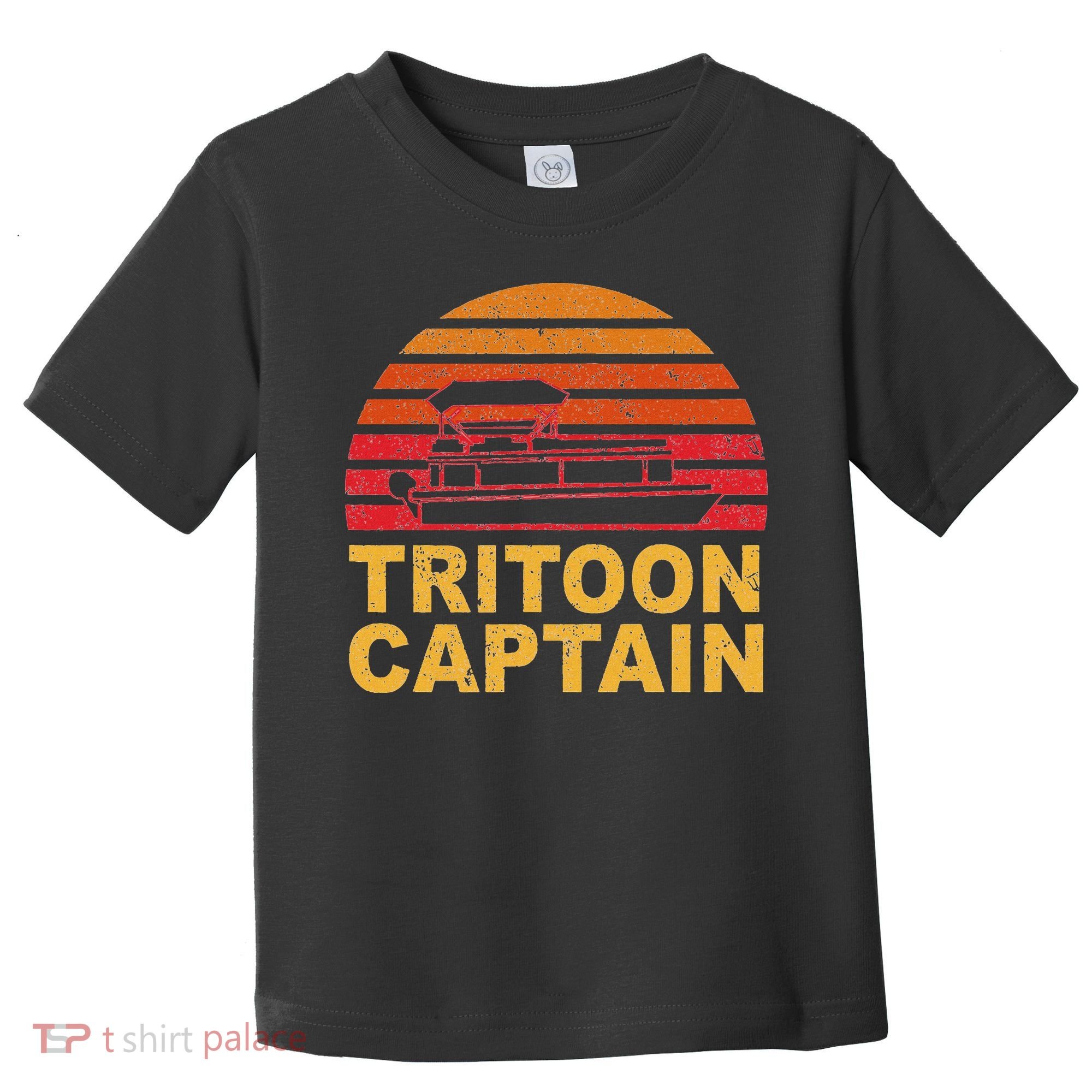 Tritoon Captain Pontoon Captain Tri Toon Boating Toddler T-Shirt