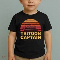 Tritoon Captain Pontoon Captain Tri Toon Boating Toddler T-Shirt thumb 2