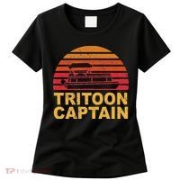 Tritoon Captain Pontoon Captain Tri Toon Boating Women's T-Shirt thumb 0