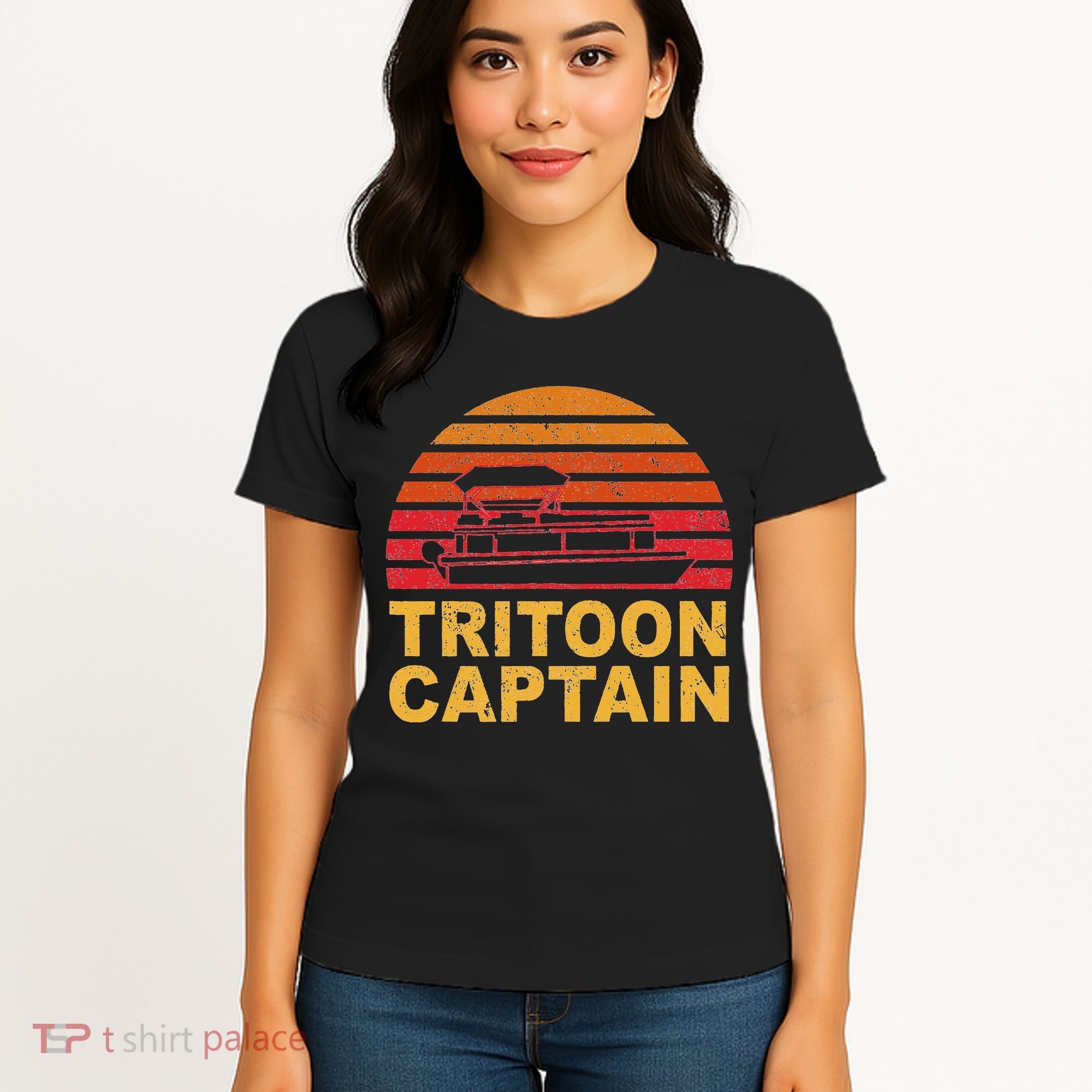 Tritoon Captain Pontoon Captain Tri Toon Boating Women's T-Shirt