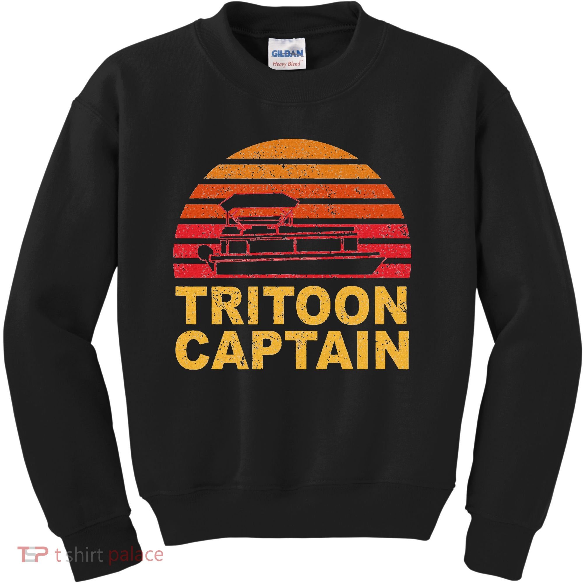 Tritoon Captain Pontoon Captain Tri Toon Boating Kids Sweatshirt