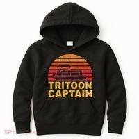 Tritoon Captain Pontoon Captain Tri Toon Boating Kids Hoodie thumb 0