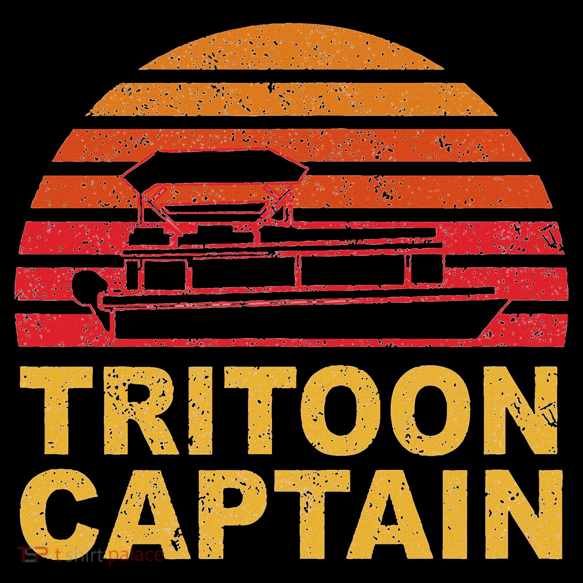 Tritoon Captain Pontoon Captain Tri Toon Boating Kids T-Shirt