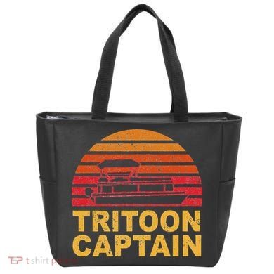 Tritoon Captain Pontoon Captain Tri Toon Boating Tote Bag