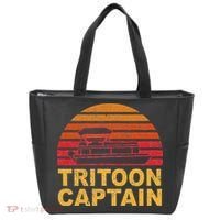 Tritoon Captain Pontoon Captain Tri Toon Boating Tote Bag thumb 0