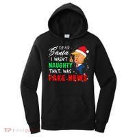 Trump Christmas Pajamas Dear Santa Fake News Women's Hoodie thumb 0