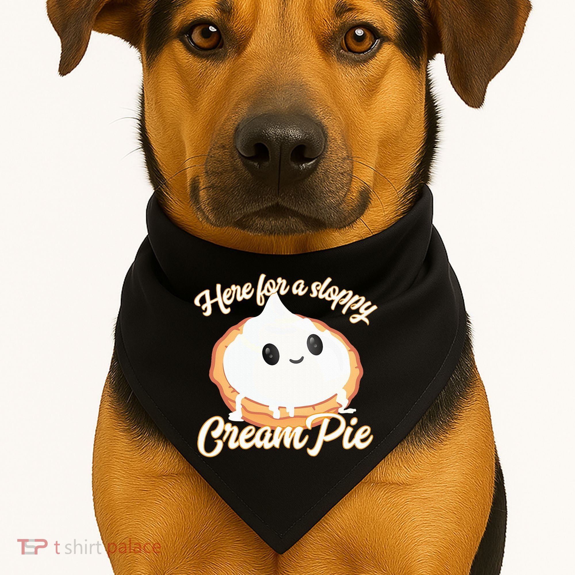 Thanksgiving Cream Pie Here For The Sloppy Creampie USA-Made Doggie Bandana